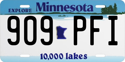 MN license plate 909PFI