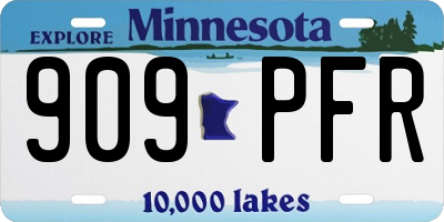 MN license plate 909PFR