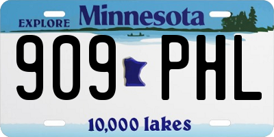 MN license plate 909PHL
