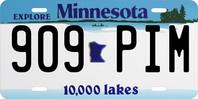 MN license plate 909PIM