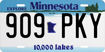 MN license plate 909PKY