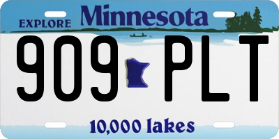 MN license plate 909PLT