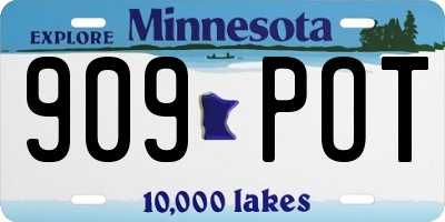 MN license plate 909POT