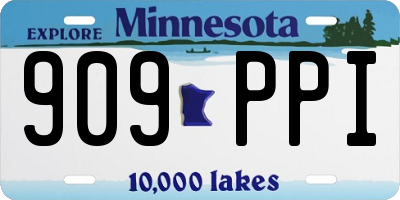 MN license plate 909PPI