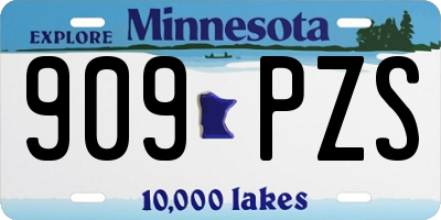 MN license plate 909PZS