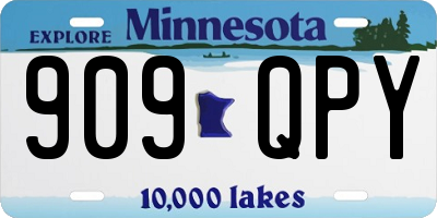MN license plate 909QPY
