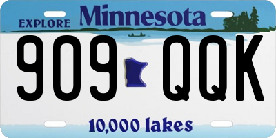MN license plate 909QQK