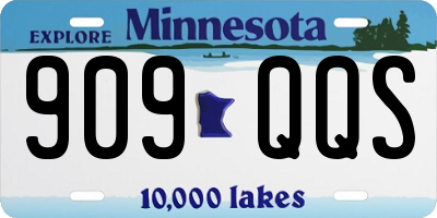 MN license plate 909QQS