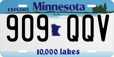MN license plate 909QQV