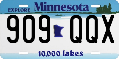 MN license plate 909QQX