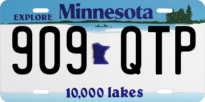 MN license plate 909QTP