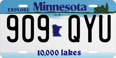 MN license plate 909QYU