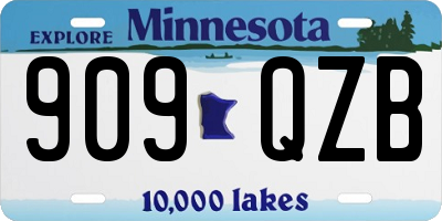 MN license plate 909QZB