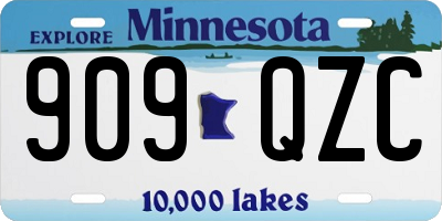 MN license plate 909QZC