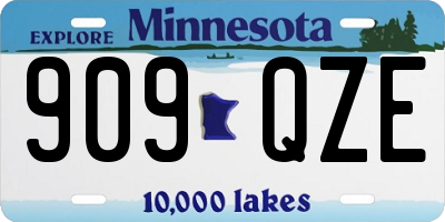 MN license plate 909QZE