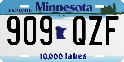 MN license plate 909QZF