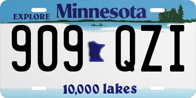 MN license plate 909QZI