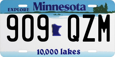 MN license plate 909QZM
