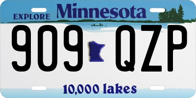 MN license plate 909QZP