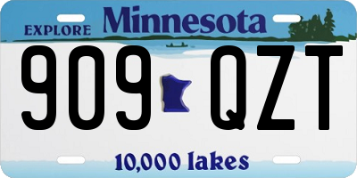 MN license plate 909QZT