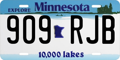 MN license plate 909RJB