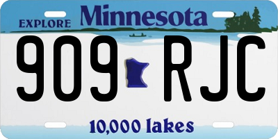 MN license plate 909RJC