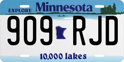 MN license plate 909RJD