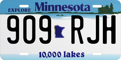 MN license plate 909RJH