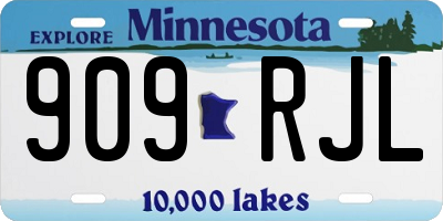 MN license plate 909RJL