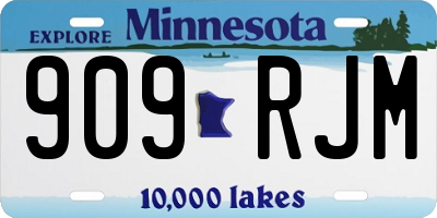 MN license plate 909RJM