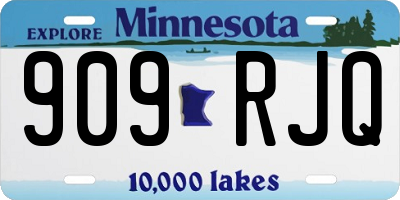 MN license plate 909RJQ
