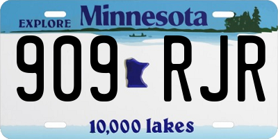 MN license plate 909RJR