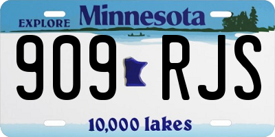 MN license plate 909RJS