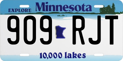 MN license plate 909RJT