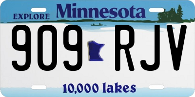MN license plate 909RJV