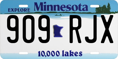 MN license plate 909RJX