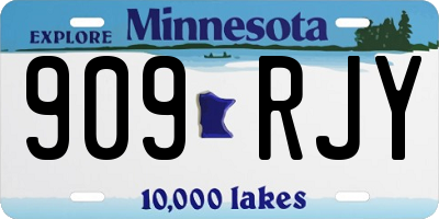 MN license plate 909RJY