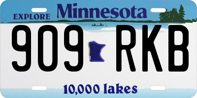 MN license plate 909RKB
