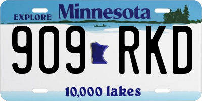 MN license plate 909RKD