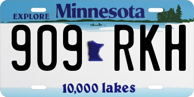 MN license plate 909RKH