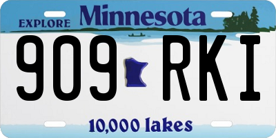 MN license plate 909RKI