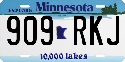 MN license plate 909RKJ