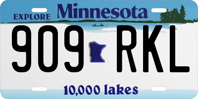 MN license plate 909RKL