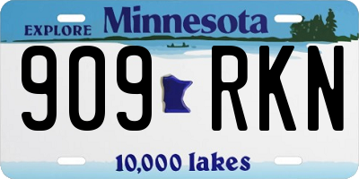 MN license plate 909RKN