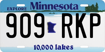MN license plate 909RKP