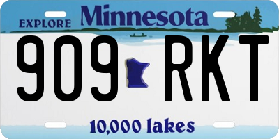 MN license plate 909RKT