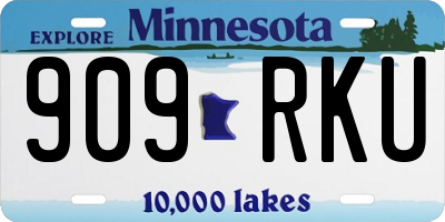 MN license plate 909RKU