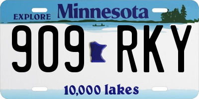 MN license plate 909RKY