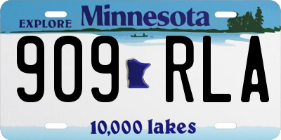 MN license plate 909RLA