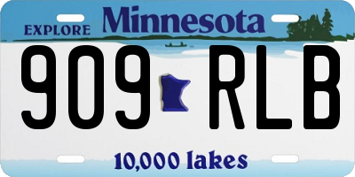 MN license plate 909RLB